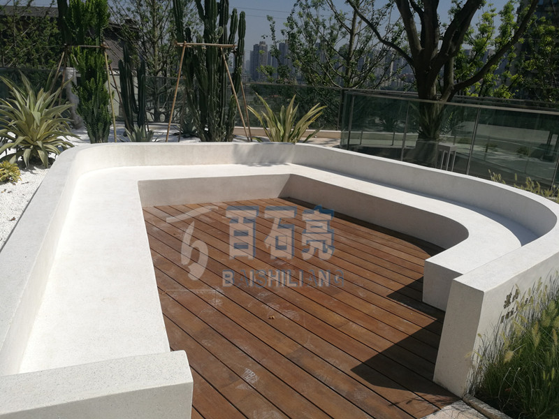 龙湖舜山府园林景观水磨石施工现场3