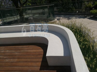 龙湖舜山府园林景观水磨石施工现场