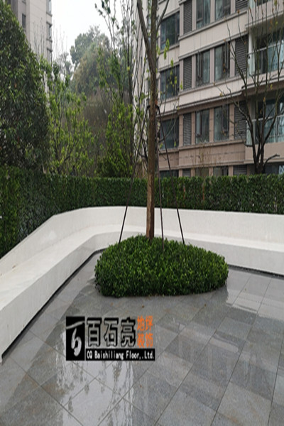 万科十七英里景观坐凳水磨石