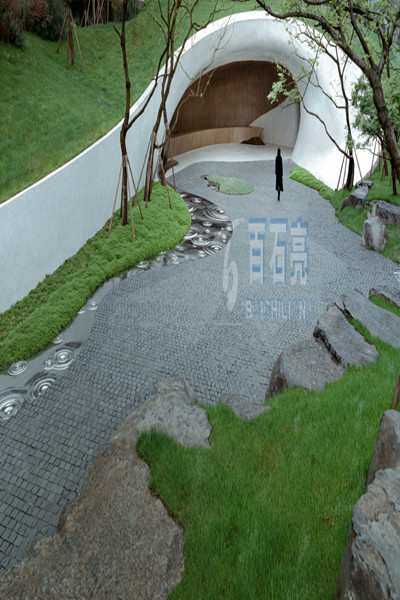 融创曲水风和景观水磨石4